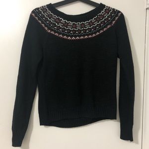 BLACK SWEATER WITH DETAILS